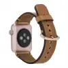 Apple Watch Uyumlu Deri Kordon 38-40-41mm Roma G19 Taba