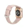 Apple Watch Uyumlu Deri Kordon 42-44-45mm NU2 Pembe