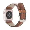 Apple Watch Uyumlu Deri Kordon 42-44-45mm RST2EF Taba