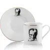 Atatürk Tasarımlı Porselen 2li Kahve Seti