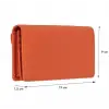 Aura Hakiki Deri, El Yapımı, Telefon Bölmeli, Kadın Cüzdanı, Portakal Renk