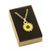 Ayçiçeği Mineli Kutulu Kolye