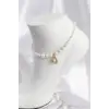 Beyaz İnci İstiridyeli Model Halhal