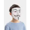 Beyaz Renk Pembe Yanaklı İthal V For Vendetta Maskesi