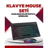 Bluetooth 5.3 Destekli Şarjlı Taşınabilir Klavye + Mouse Kombinasyonu