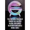 Bluetooth Hoparlör 15W Kablosuz Hızlı Şarj LED Gece Lambası