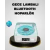 Bluetooth Hoparlörlü Gece Lambası Dijital Saat Ekranlı Su Dalgası Efektli Dekoratif