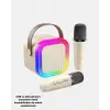Bluetooth Karaoke Hoparlör Renkli LED Işıklı ve Type-C Şarjlı
