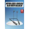 Boyun Bantlı Kablolu Yüksek Ses Kaliteli Bluetooth Kulaklık Uzun Pil Ömrü