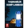 Büyük Boy Güneş Enerjili Kamp Feneri Işıldak Lamba USB Şarjlı