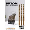 BX Beton Matkap Ucu Seti- Çelik Beton Metal Ahşap Matkap 13 lü SET