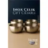 Çift Cidarlı Kase - Inox Çelik Kase  14 cm 4 LÜ SET