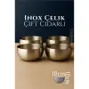 Çift Cidarlı Kase - Inox Çelik Kase  18 cm 4 LÜ SET