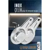Inox Çelik Çay Süzgeci - Meyve Suyu Süzgeci  - Profesyoneller İçin 2 li SET Paslanmaz Çelik