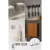 Inox Çelik Çok Amaçlı Askı - Banyo Askısı - Mutfak Askısı Profesyonel 4 lü SET