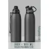 Inox Çelik Termos - 600 ml  SUS304 Çelik Termos Profesyonel GRİ