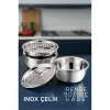 BX Inox Rende Kase Süzgeç Seti - MultiFix 3 in 1