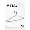 Metal Elbise Askısı Ekonomik 6 Adet Askı Seti