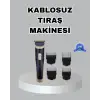 Çelik Bıçaklı Unisex Şarjlı Tıraş Makinesi – Sessiz Motor, Kablosuz ve Ayarlanabilir