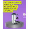 Çelik Gövdeli Araç İçi Isıtıcı Termos Bardak 450 ml Kapasiteli