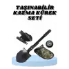 Çelik Katlanır Fonksiyonel Kamp Kazma Kürek Ve Kesme Aleti Seti Küçük Kazma Kürek Seti