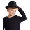 Charlie Chaplin Stil Çocuk Şapkası – Siyah Melon Parti Şapkası