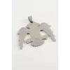 Çift Başlı Kartal Çelik Kolye Ucu 3,5 cm