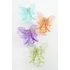Çift Kanatlı Şeffaf Kelebek Renkli Mandal Toka 8 cm