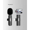 Çift Mikrofonlu Kablosuz Kayıt Seti iPhone Uyumlu Mini Mikrofon