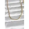 CM 14K Gold Renk Yassı Model 60 cm Kadın Kolye