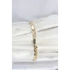 CM 14K Gold Renk Yassı Zincir Model Kadın Bileklik