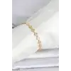 CM 14K Gold Renk Yonca Model Kadın Bileklik
