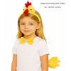 Çocuk Horoz Tavuk Kostüm Seti 3 Parça (Taç + Papyon + Kuyruk)