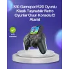 Çocuklar ve Yetişkinler İçin Uygun 500 Oyunlu Taşınabilir Mini Retro El Konsolu,