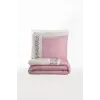 Cotton Box Brode Nakışlı Çift Kişilik Saten Nevresim Takımı Niobe Pembe