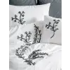 Cotton Box Brode Ranforce Çift Kişilik Nevresim Takımı İvy Gri