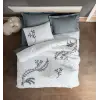 Cotton Box Brode Ranforce Çift Kişilik Nevresim Takımı İvy Gri