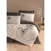 Cotton Box Brode Ranforce Çift Kişilik Nevresim Takımı Panos Kahve