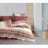 Cotton Box Line Tek Kişilik Nevresim Takımı Kenway Bordo
