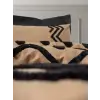 Cotton Box Puf Nakışlı Ranforce Çift Kişilik Nevresim Takımı Elio Bakır Siyah