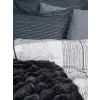 Cotton Box Trim Çift Kişilik Battaniyeli Nevresim Takımı Smooth Siyah