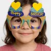 Cupcake Temalı Doğum Günü Renkli Karton Happy Birthday Gözlüğü 6 Adet