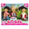 Cute Girl Mini Bebek ve Evcil Hayvan Üçlü Set