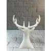 Dekoratif Beyaz Geyik Biblo Salon ve Raf Dekoru