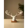 Dekoratif Geyik Başı Heykel 25 Cm Modern Minimal Tasarım