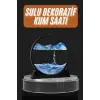 Dekoratif Sulu Kum Saati Ofis Masa Üstü Ev Yuvarlak Kum Saati
