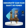 Deniz Feneri Tasarımlı Ahşap Kum Saati – Retro Masa Aksesuarı