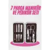 Deri Çanta Hediyeli 7 Parça Manikür-Pedikür Tırnak Bakım Seti