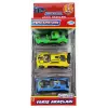 Die Cast Metal 3lü Yarış Arabaları Yeşil Araçlı