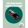 Dijital Ekranlı 20.000 mAh Powerbank | 22.5W Hızlı Şarj + Çoklu Bağlantı Seçeneği